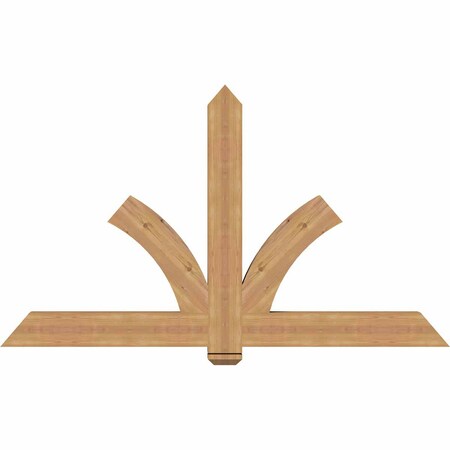 Ekena Millwork Redmond Smooth Timber Gable Bracket, Western Red Cedar, 72"W x 42"H x 3 1/2"D x 5 1/2"F, 14/12 Pitch GBW072X42X0406RED00SWR